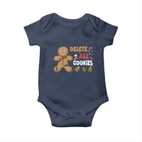 Funny Christmas Delete All Cookies Baby Onesie Xmas Gingerbread - Wonder Print Shop