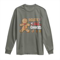 Funny Christmas Delete All Cookies Long Sleeve Shirt Xmas Gingerbread - Wonder Print Shop