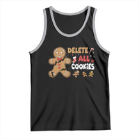 Funny Christmas Delete All Cookies Tank Top Xmas Gingerbread - Wonder Print Shop