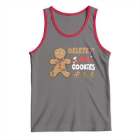Funny Christmas Delete All Cookies Tank Top Xmas Gingerbread - Wonder Print Shop