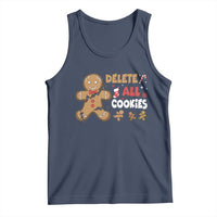 Funny Christmas Delete All Cookies Tank Top Xmas Gingerbread - Wonder Print Shop