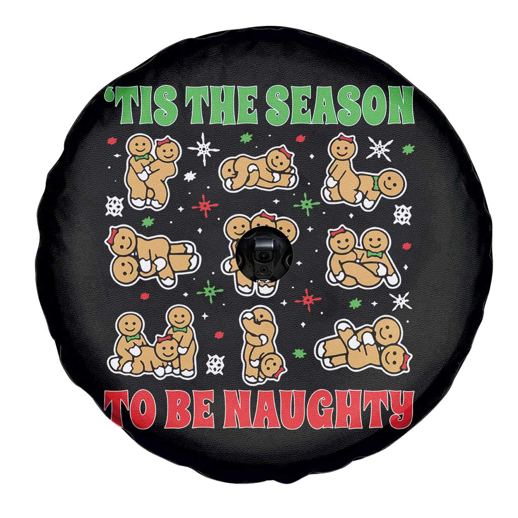 Funny Xmas Tis The Season To Be Naughty Spare Tire Cover Xmas Adult Humor Gingerbread - Wonder Print Shop