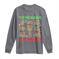 Funny Xmas Tis The Season To Be Naughty Long Sleeve Shirt Xmas Adult Humor Gingerbread - Wonder Print Shop