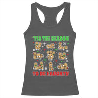 Funny Xmas Tis The Season To Be Naughty Racerback Tank Top Xmas Adult Humor Gingerbread - Wonder Print Shop