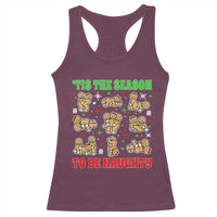 Funny Xmas Tis The Season To Be Naughty Racerback Tank Top Xmas Adult Humor Gingerbread - Wonder Print Shop