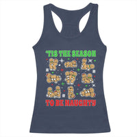 Funny Xmas Tis The Season To Be Naughty Racerback Tank Top Xmas Adult Humor Gingerbread - Wonder Print Shop