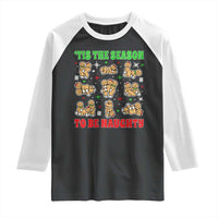 Funny Xmas Tis The Season To Be Naughty Raglan Shirt Xmas Adult Humor Gingerbread - Wonder Print Shop