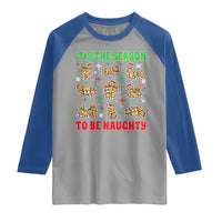 Funny Xmas Tis The Season To Be Naughty Raglan Shirt Xmas Adult Humor Gingerbread - Wonder Print Shop