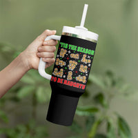 Funny Xmas Tis The Season To Be Naughty Tumbler With Handle Xmas Adult Humor Gingerbread - Wonder Print Shop