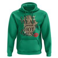 Funny New Year Same Hot Mess Hoodie New Year's Eve Resolutions Red Lips