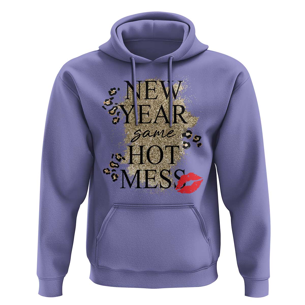 Funny New Year Same Hot Mess Hoodie New Year's Eve Resolutions Red Lips