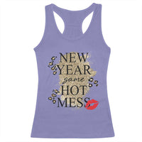 Funny New Year Same Hot Mess Racerback Tank Top New Year's Eve Resolutions Red Lips