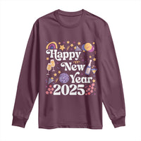 Happy New Year 2025 Long Sleeve Shirt Cute New Year's Eve Party