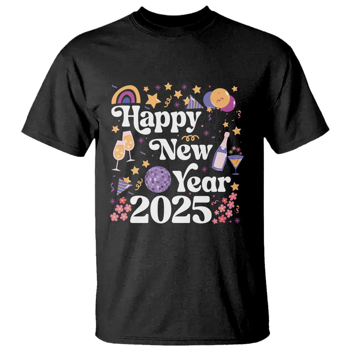 Happy New Year 2025 T Shirt Cute New Year's Eve Party - Wonder Print Shop