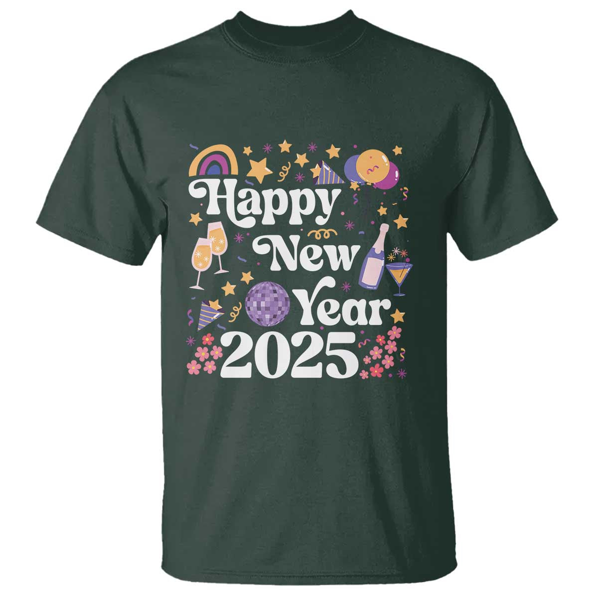 Happy New Year 2025 T Shirt Cute New Year's Eve Party - Wonder Print Shop