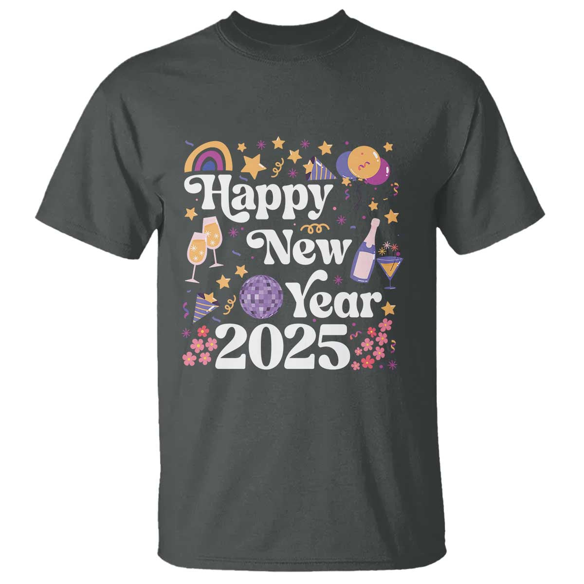 Happy New Year 2025 T Shirt Cute New Year's Eve Party - Wonder Print Shop