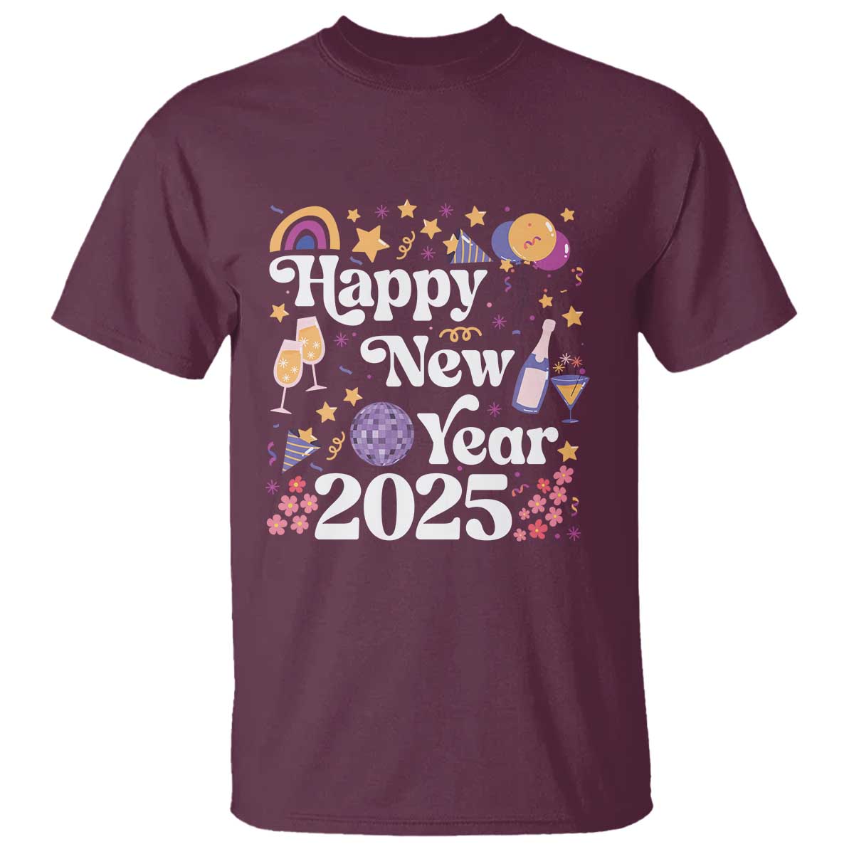 Happy New Year 2025 T Shirt Cute New Year's Eve Party - Wonder Print Shop