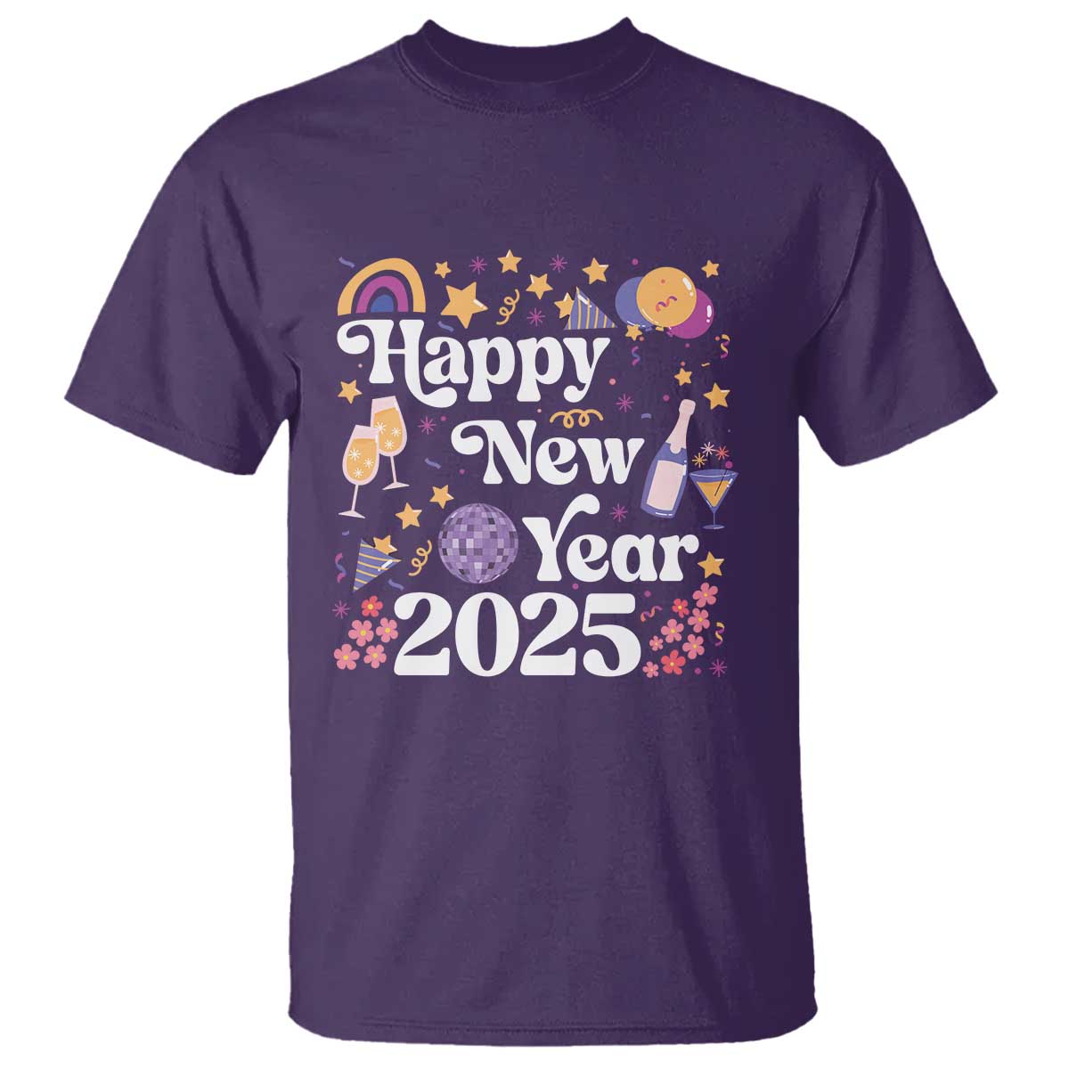 Happy New Year 2025 T Shirt Cute New Year's Eve Party - Wonder Print Shop