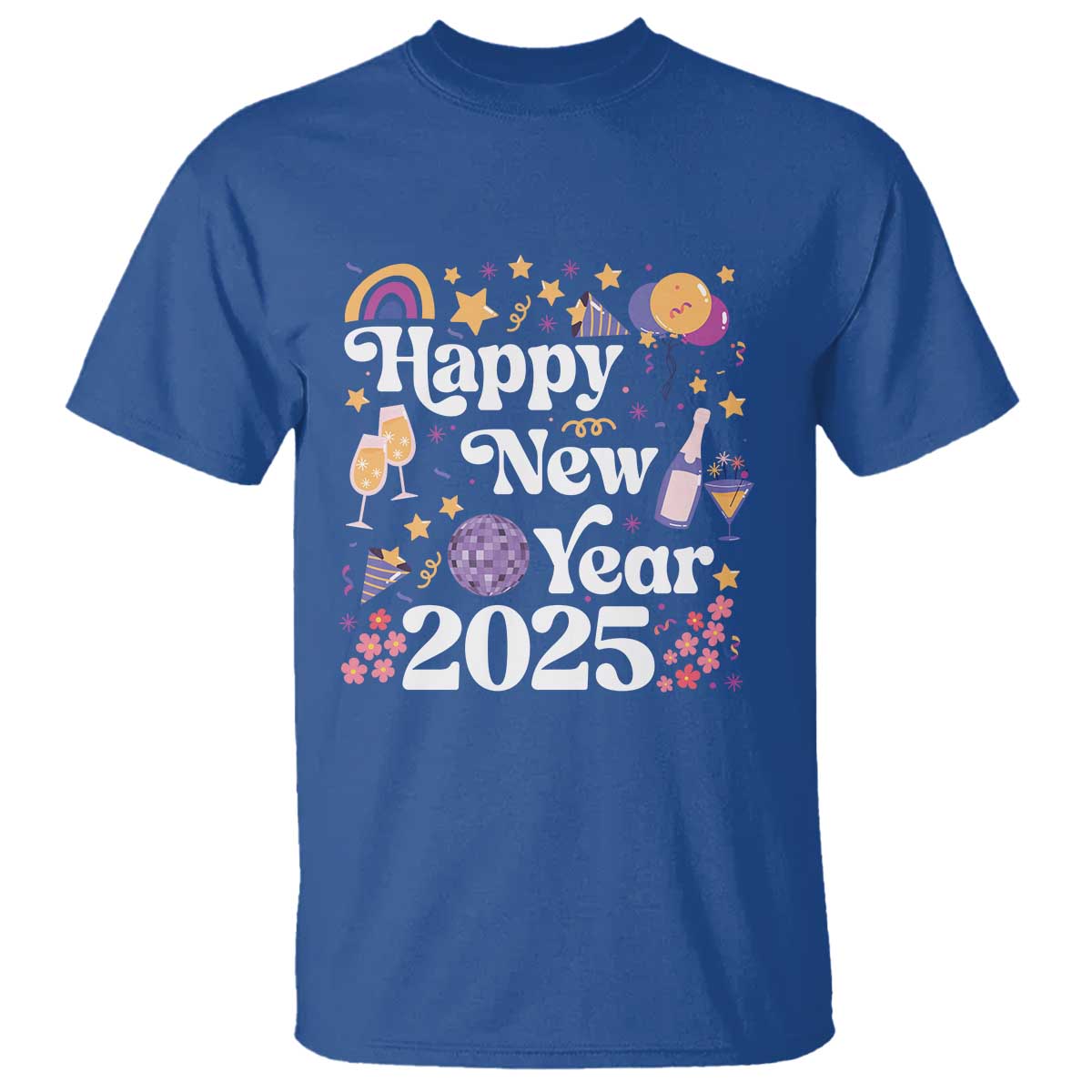 Happy New Year 2025 T Shirt Cute New Year's Eve Party - Wonder Print Shop