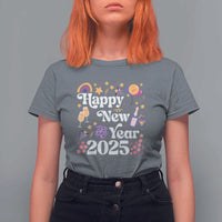 Happy New Year 2025 T Shirt For Women Cute New Year's Eve Party - Wonder Print Shop