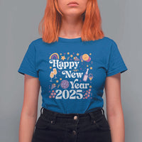 Happy New Year 2025 T Shirt For Women Cute New Year's Eve Party - Wonder Print Shop
