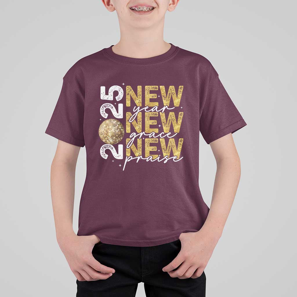 New Year New Grace New Praise 2025 T Shirt For Kid - Wonder Print Shop