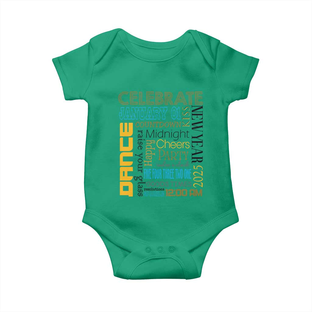 Happy New Year 2025 Baby Onesie New Year's Eve Activities