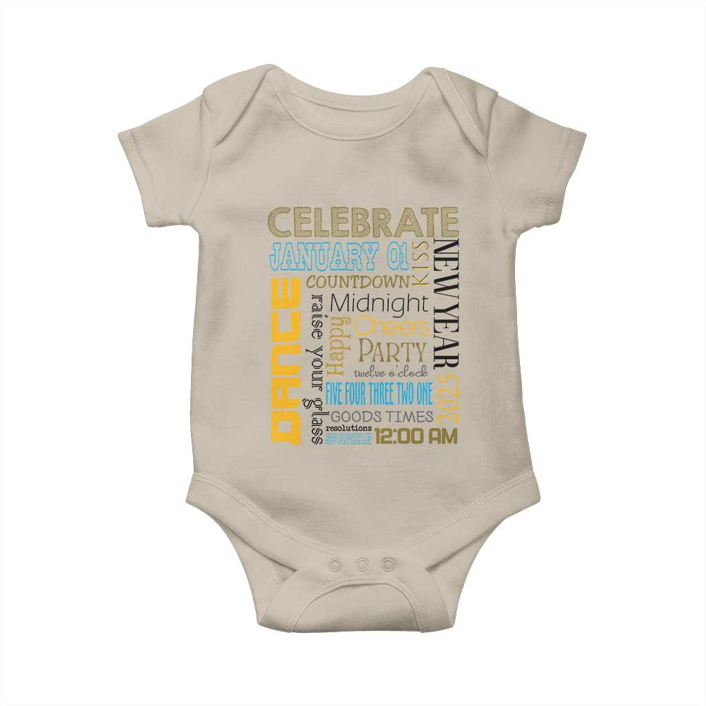 Happy New Year 2025 Baby Onesie New Year's Eve Activities