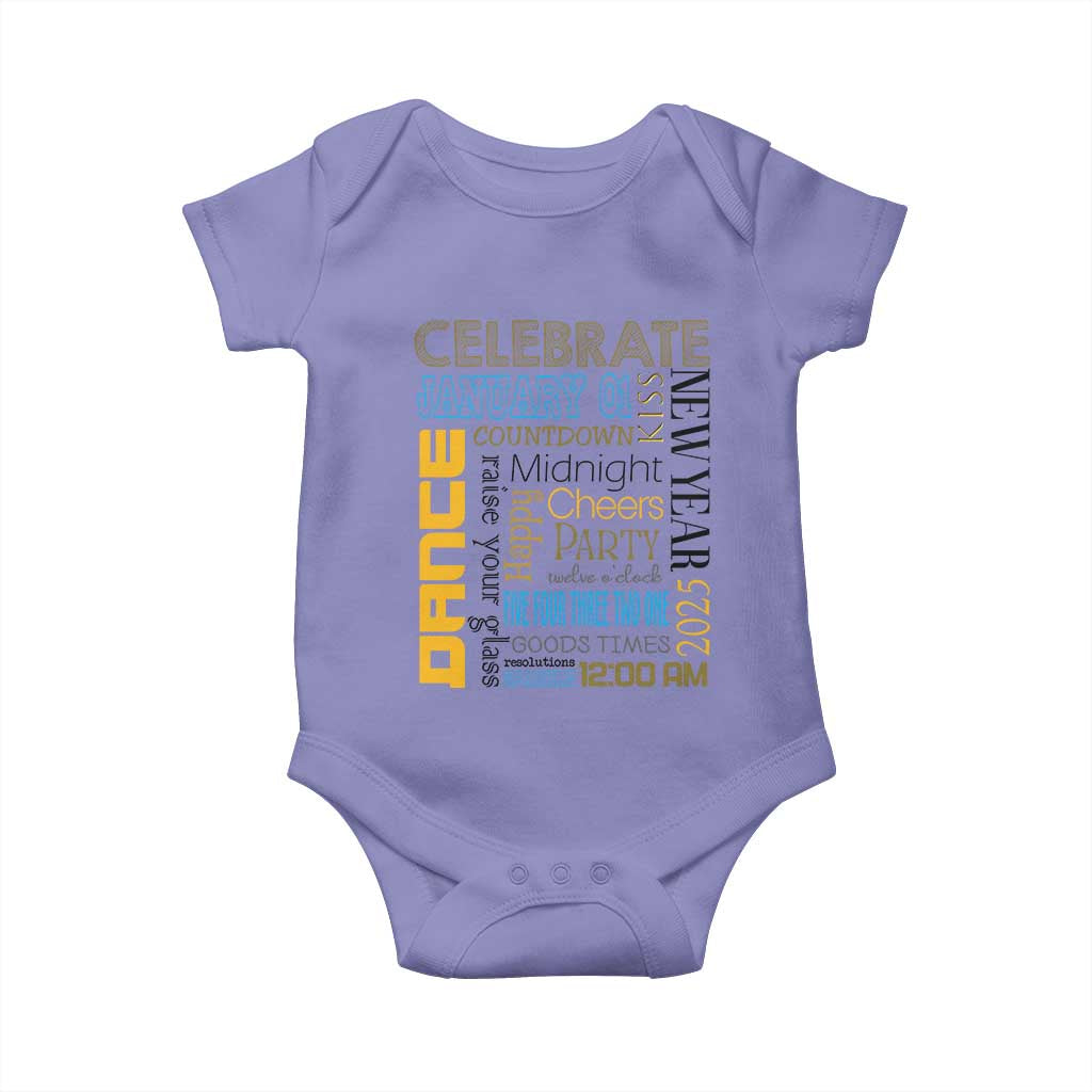 Happy New Year 2025 Baby Onesie New Year's Eve Activities