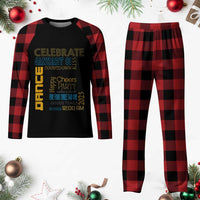 Happy New Year 2025 Plaid Pajama Set New Year's Eve Activities - Wonder Print Shop
