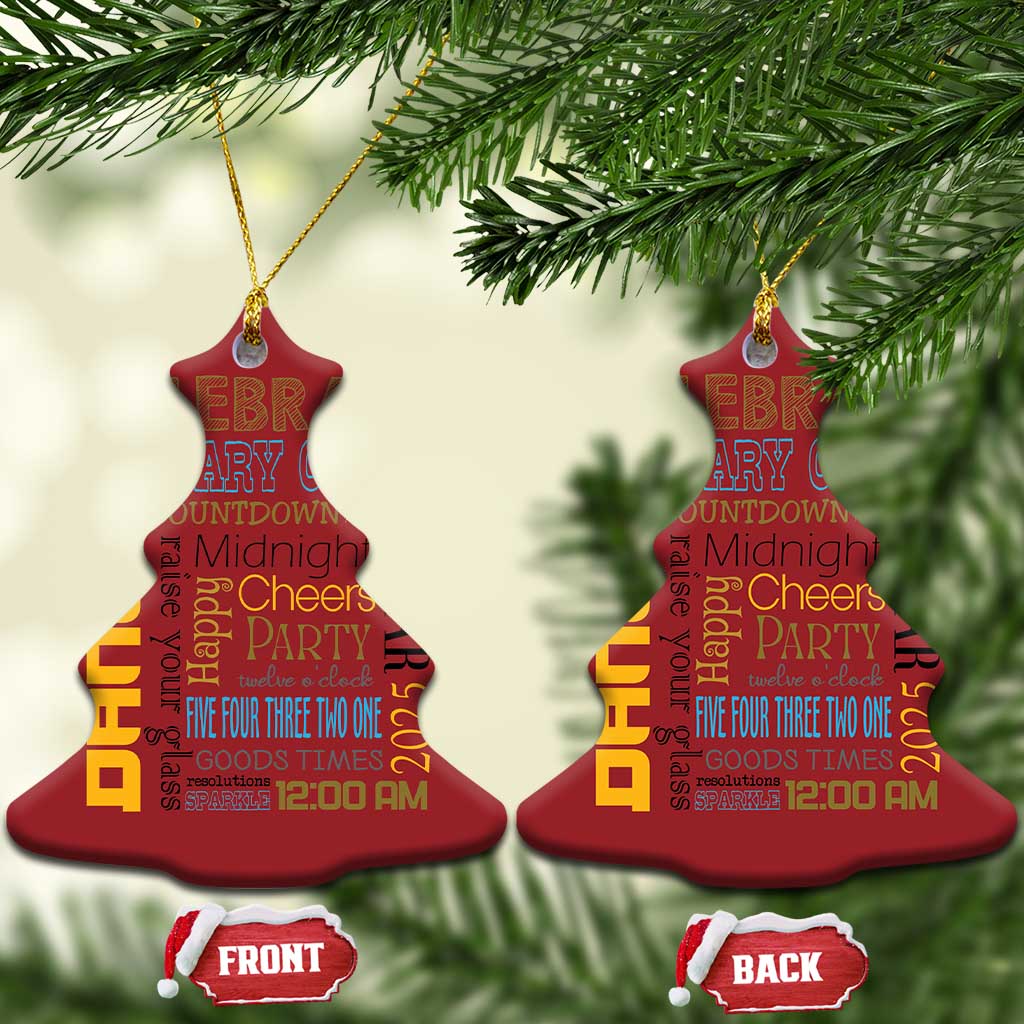 Happy New Year 2025 Christmas Ornament New Year's Eve Activities - Wonder Print Shop