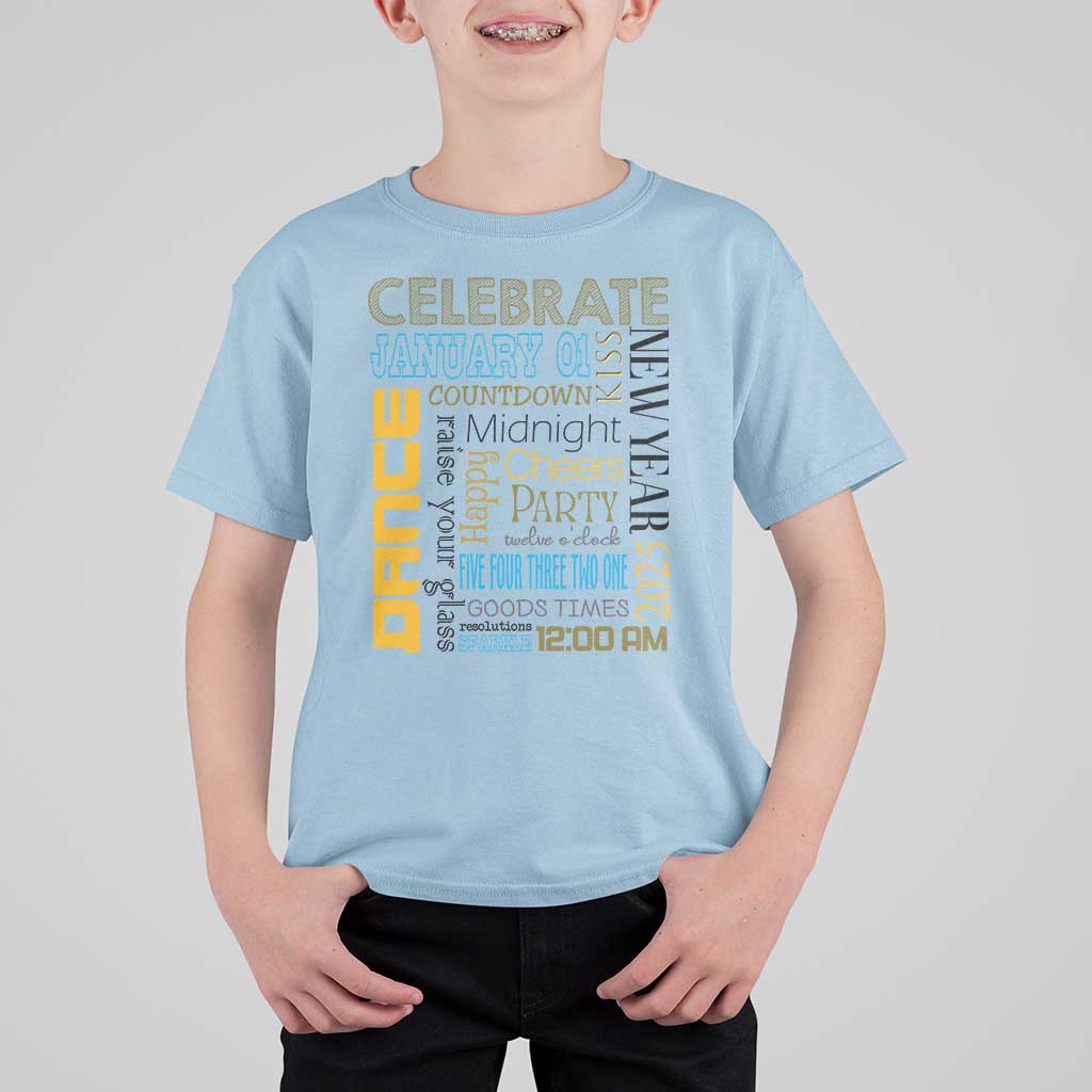 Happy New Year 2025 T Shirt For Kid New Year's Eve Activities - Wonder Print Shop