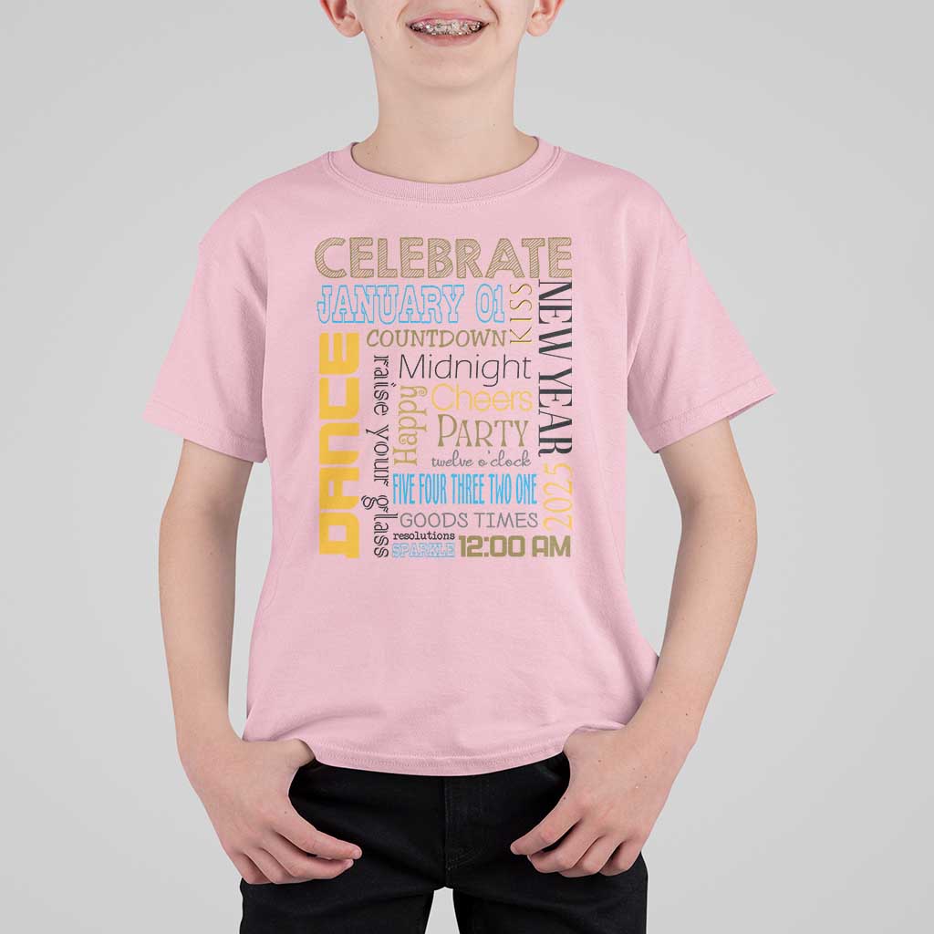 Happy New Year 2025 T Shirt For Kid New Year's Eve Activities - Wonder Print Shop