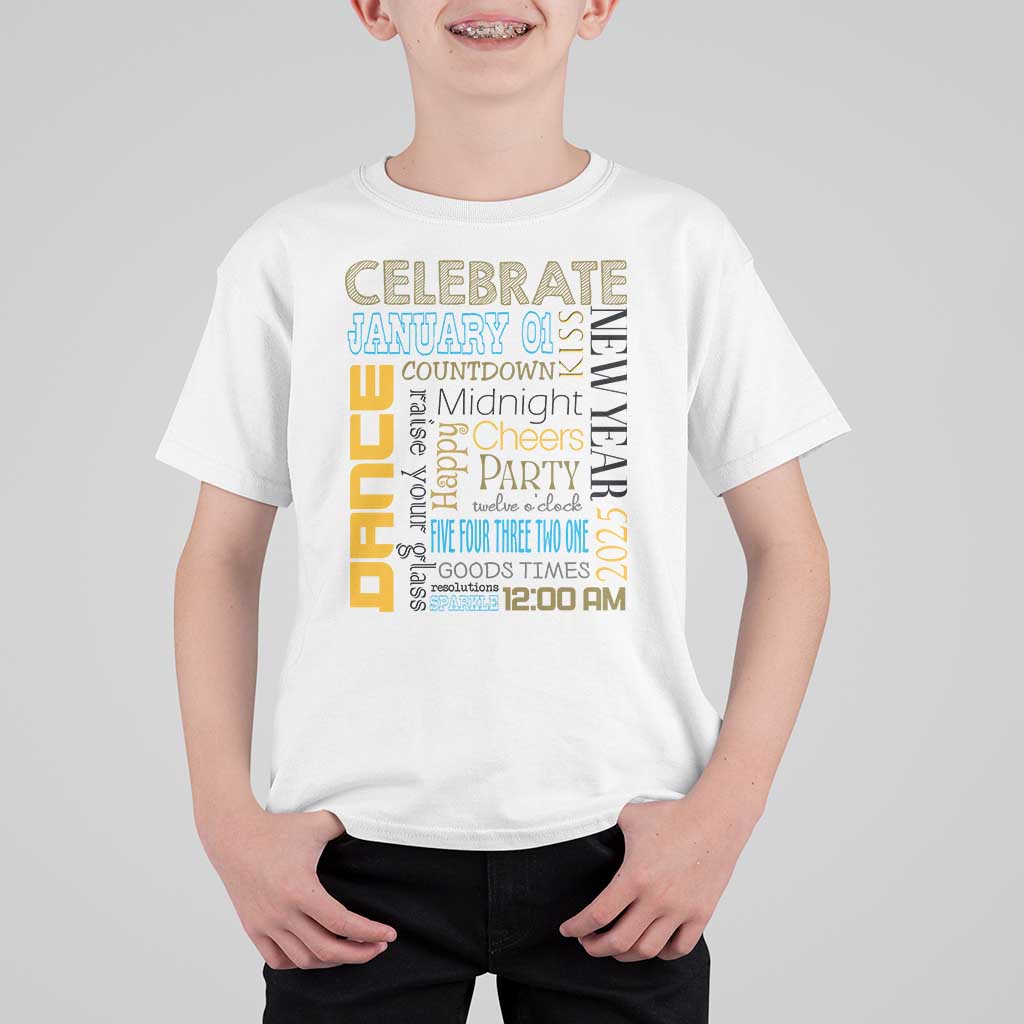 Happy New Year 2025 T Shirt For Kid New Year's Eve Activities - Wonder Print Shop