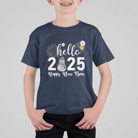 Hello 2025 Happy New Year T Shirt For Kid Snowman Firework New Year's Eve - Wonder Print Shop