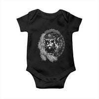 Funny Yule Black Cat Mistletoe Jolakotturinn Baby Onesie