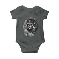 Funny Yule Black Cat Mistletoe Jolakotturinn Baby Onesie