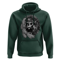 Funny Yule Black Cat Mistletoe Jolakotturinn Hoodie
