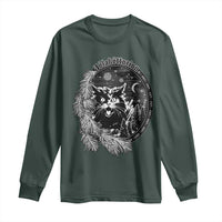 Funny Yule Black Cat Mistletoe Jolakotturinn Long Sleeve Shirt