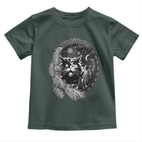 Funny Yule Black Cat Mistletoe Jolakotturinn Toddler T Shirt