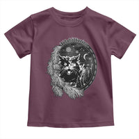 Funny Yule Black Cat Mistletoe Jolakotturinn Toddler T Shirt