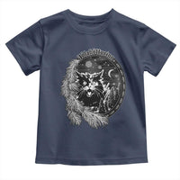 Funny Yule Black Cat Mistletoe Jolakotturinn Toddler T Shirt
