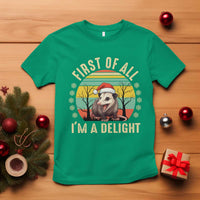 Funny First Of All I'm A Delight T Shirt Angry Opossum Possum Christmas - Wonder Print Shop