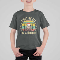 Funny First Of All I'm A Delight T Shirt For Kid Angry Opossum Possum Christmas - Wonder Print Shop