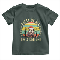 Funny First Of All I'm A Delight Toddler T Shirt Angry Opossum Possum Christmas