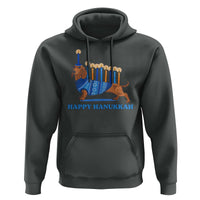 Funny Happy Hanukkah Dachshund Wiener Dog Menorah Hoodie