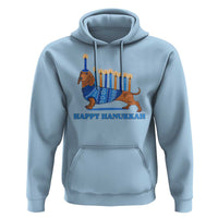 Funny Happy Hanukkah Dachshund Wiener Dog Menorah Hoodie