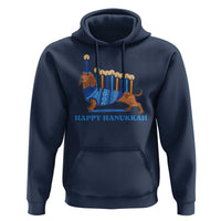 Funny Happy Hanukkah Dachshund Wiener Dog Menorah Hoodie