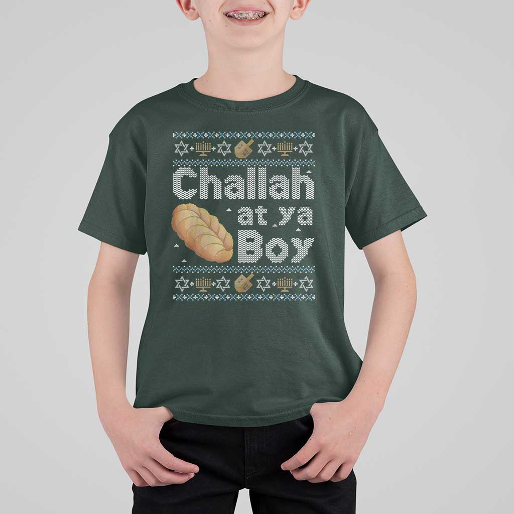 Funny Hanukkah T Shirt For Kid Challah At Ya Boy Jewish Holiday - Wonder Print Shop