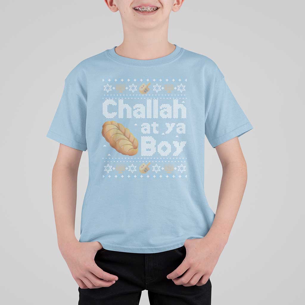 Funny Hanukkah T Shirt For Kid Challah At Ya Boy Jewish Holiday - Wonder Print Shop